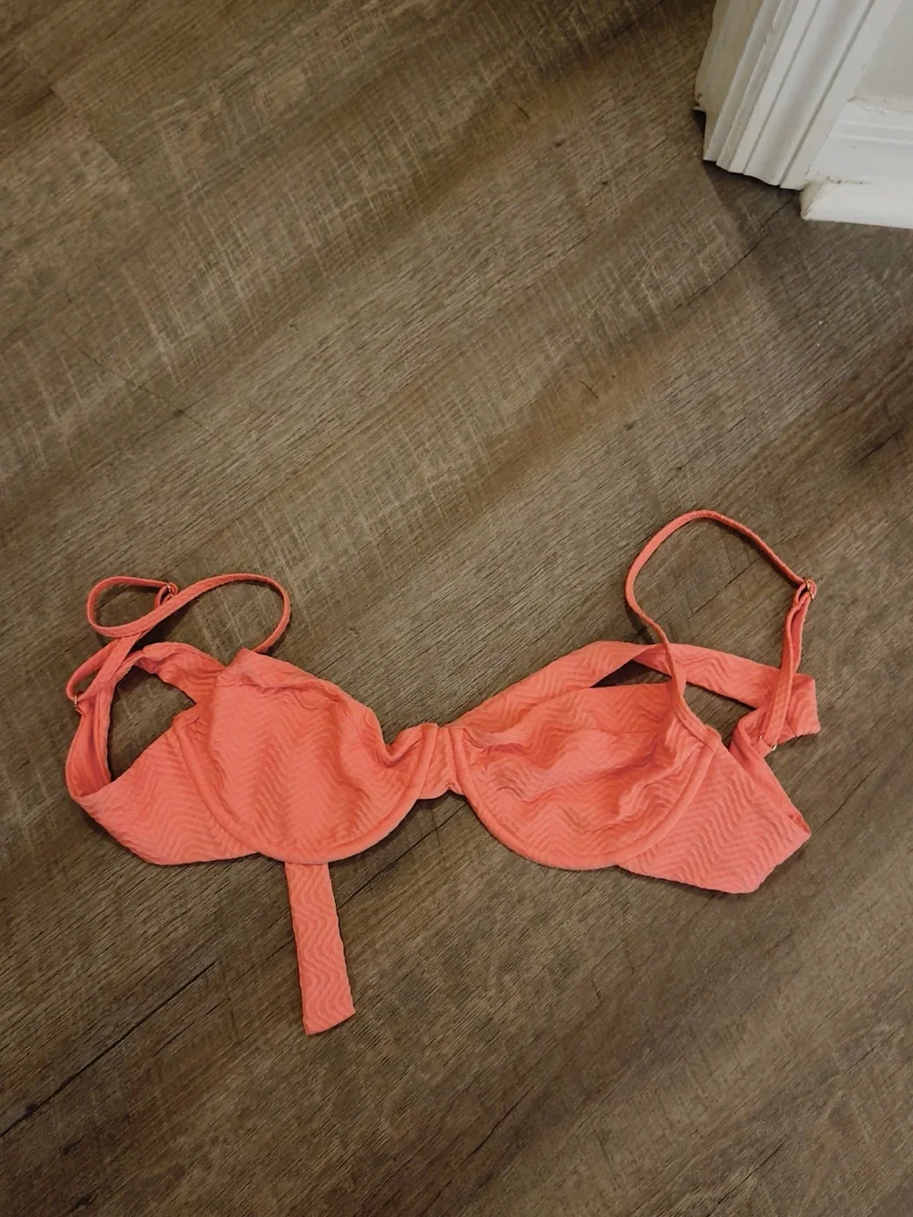 Monday Swimwear Textured Azalea Pink Underwire Bikini Top -